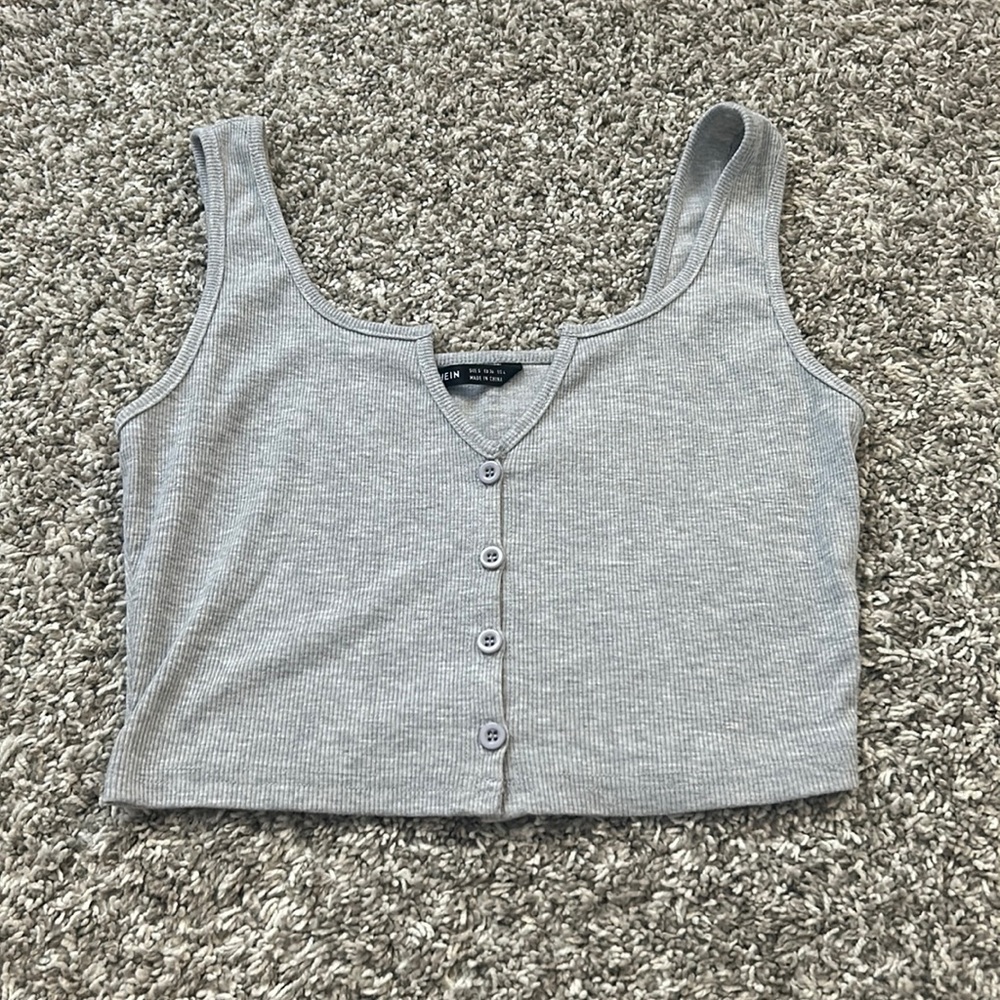 Shein button up tank, size small